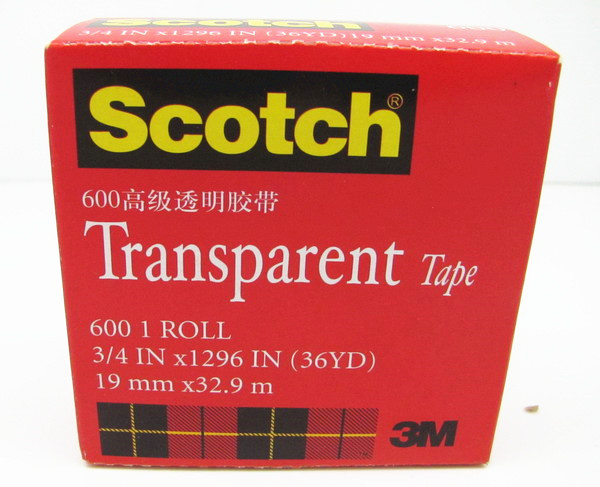 3M Scotch Transparent Tape 19mm x 32.9M - Click Image to Close